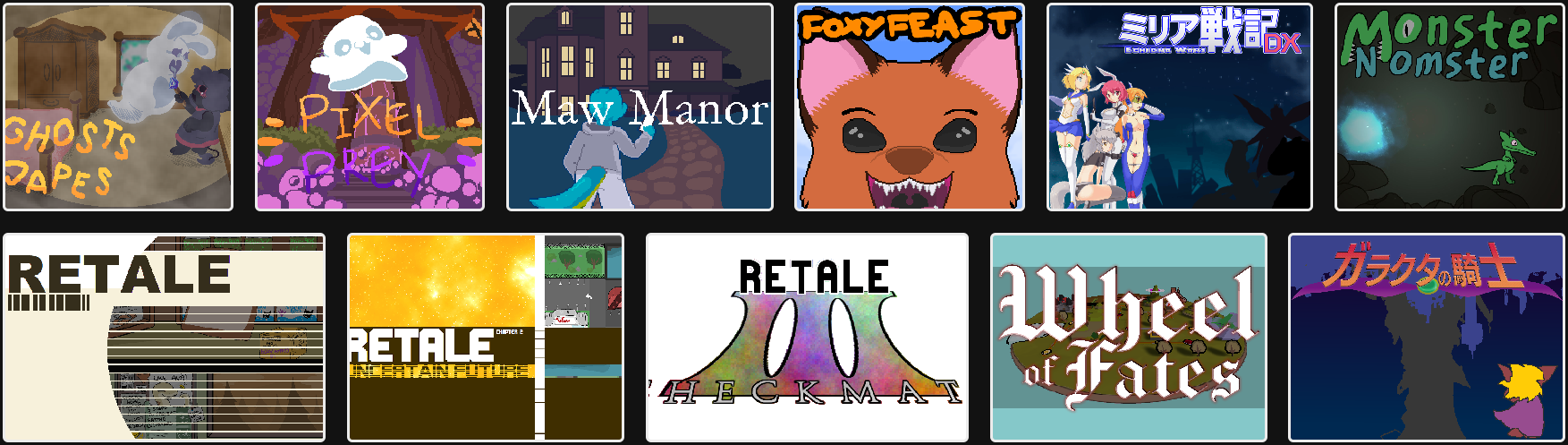 The game page image, showcasing various games.