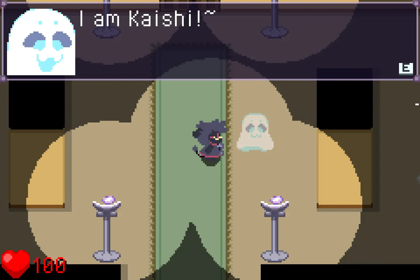 An image of in-game, showing Japes talking to Kaishi which speaks to Japes saying I am Kaishi!~